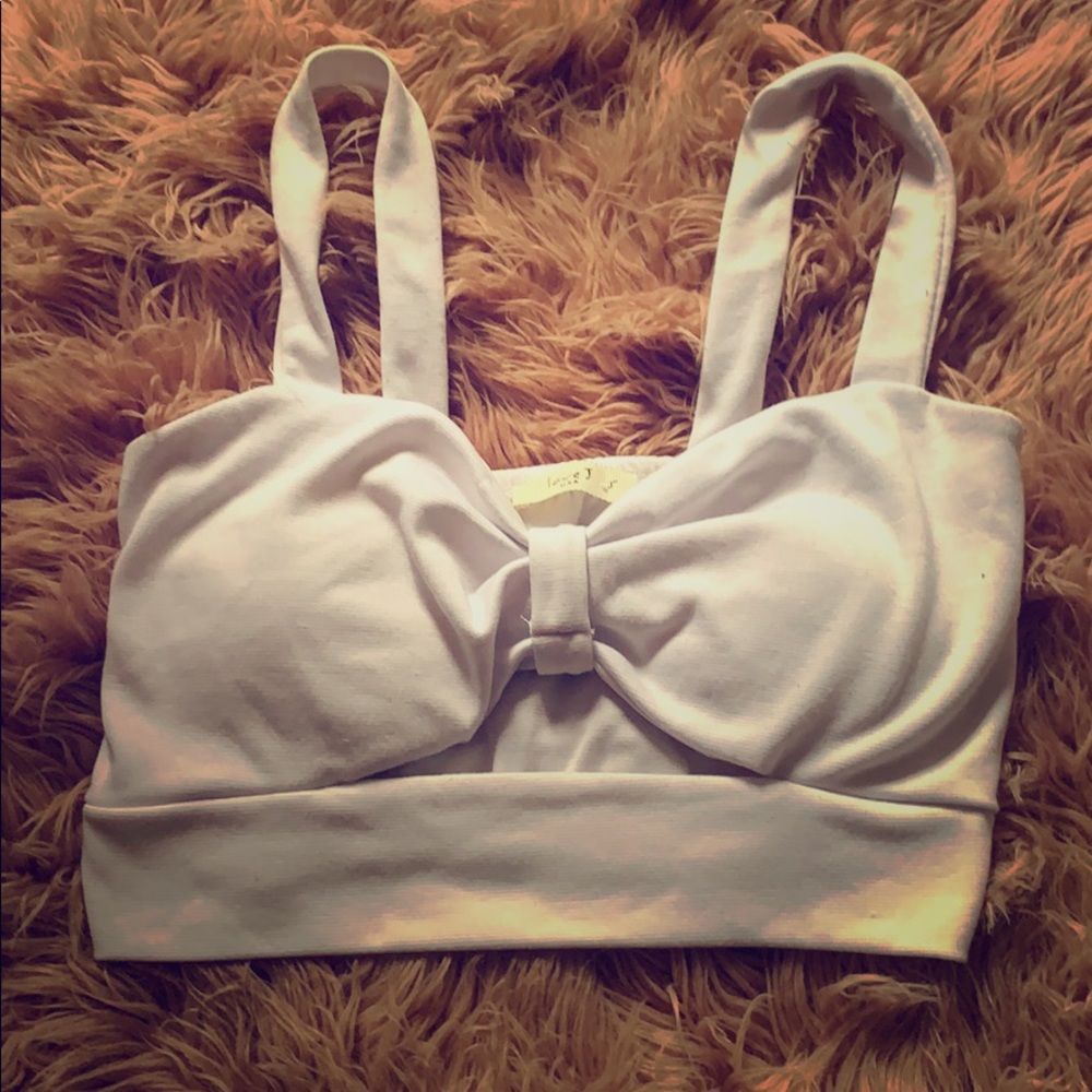 White bra top